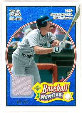 Wade Boggs 2005 Upper Deck Baseball Heroes Jersey Serial #84/99