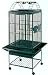 Brand New Parrot Bird Wrought Iron Cage Play-Top On Wheels L22" x W22" x H61" *Green*