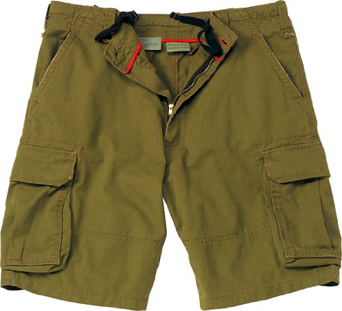 Russet Brown Vintage Paratrooper Army Military Cargo Shorts Size X-Large