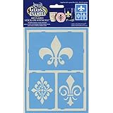 Gloss Enamels Stencils-Large Fleur De Lis