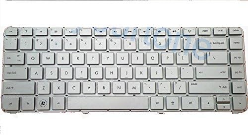 WELLENT®New Teclado Silver Keyboard Replacement Alternative for HP Pavilion DV4-3000 DV4-4000 Laptop US Version