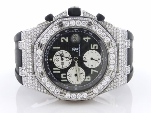 Audemars Piguet Royal Oak Offshore Mens Watch 12 Carats VS2 G Diamonds