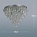 5-Lights Classic Flush Mount Crystal Chandelier Art Decor Ceiling Fixture of Ella Fashion