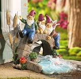 Gnomes On Bridge Gutter Downspout Splashguard By Collections Etc