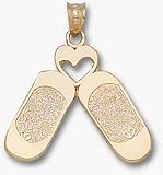 Dance Slippers with Heart Pendant - 14KT Gold Jewelry