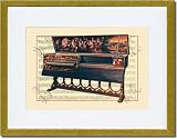Gold Framed/Matted Print 17x23, Double Spinet or Virginal