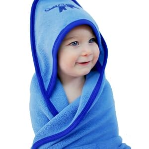 Hooded Towel for Baby - ELEPHANT Organic Cotton Sherpa