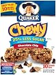 Quaker Chewy Granola Bars 25% Less Sugar Chocolate Chip, 10-Count Box (Pack of 6)