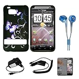 Purple Flower Durable 2 Piece Protective Crystal Hard Shield Guard Cover Ca ....