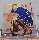 JOHNNY BOWER Toronto Maple Leafs Signed 11x14 Vintage Action Photo