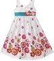 Sunny Fashion Robe Fille Rose Jaune Tournesol Imprimer Arc Attacher
