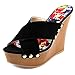 Qupid Women's Kendall-14 Wedge Sandal