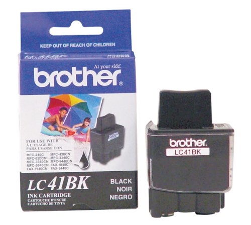 Brother FAX 1840C, 1940CN, 2440C, MFC 210C, 420CN, 620CN, 3240C, 3340CN, 5440CN, 5840CN High Yield Black Ink Cartridge (900 Yield), Part Number LC41HYBK