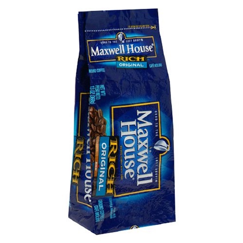 Maxwell House Coffee, Original, 13-Ounce Vacuum Bags (Pack of 12)