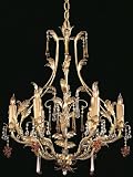 Crystorama 5208-DR-CL-MWP Soho Collection 8-Light Chandelier, Dark Rust Finish with Wood-Polished Crystal