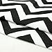 Lavievert Decorative Cotton Canvas Square Throw Pillow Cover Cushion Case Handmade White and Black Chevron Stripe Toss Pillowcase with Hidden Zipper Closure 18 X 18 Inches (For Living Room, Sofa, Etc)
