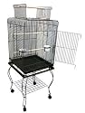 Brand New Parrot Bird Cage Cages Play W/Stand On Wheels 20x20x58