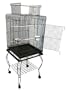 Brand New Parrot Bird Cage Cages Play W/stand on Wheels 20x20x58,AS