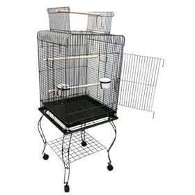 Brand New Parrot Bird Cage Cages Play W stand on Wheels 20x20x58,AS by Mcages
