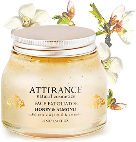 Attirance - Facial Exfoliator - Honey &amp; Almond - 3.4oz - All Natural with Honey Extract, Almond Oil, Sage Extract &amp; Olive Kernel Powder