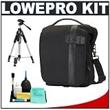Lowepro Classified 160 AW Digital SLR Camera Case  Black  + Tripod + Accessory Kit for Canon EOS 7D 5D Mark II III 60D Rebel T3 T3i Nikon D3100 D3200 D5100 D7000 D800 A35 A55 A57 A65 A77 Digital SLR Cameras
