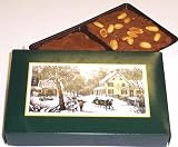 Scotts Cakes Chocolate Peanut and Chocolate Peanut Butter Fudge Combo 1 lb. Ribbon n Holly Box