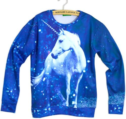 Unisex Sweater Unicorn Sweatshirt Hoodies 3D T Shirts (S)