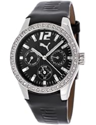 PUMA Womens PU101972002 Tire Multifunction Black Dial Watch