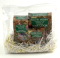 Imported Van Gogh Herbal Bath & Body Gift Set, Soap, Bath Oil, Herbal Bath Sachets, Artistic Packaging - Special Fall SALE