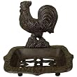 Rooster Motif Cast Iron Antique Look Soap Dish