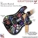 Kearas Flowers on Black WraptorSkinz Skin fits Rock Band Stratocaster Guitar for Nintendo Wii, XBOX 360, PS2 & PS3 (GUITAR NOT INCLUDED)