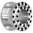 7/16" Black Clear Double Gem Screw Fit Tunnel