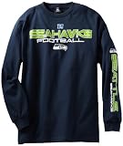 NFL Seattle Seahawks Primary Receiver III Long Sleeve T-Shirt, Athletic Navy, Medium at Amazon.com