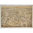 Paris and Monuments 3 Dimensional Map Paper Gift Wrap Decoupage