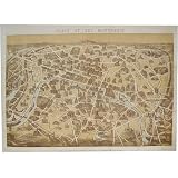 Paris and Monuments 3 Dimensional Map Paper Gift Wrap Decoupage
