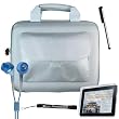 Apple Ipad Tablet ( 3G , wifi , WiFi + 3G ) Hard Nylon Cube with Pocket Carrying Case for ipad ( iPad Accessories Only ) + Includes a 4-inch eBigValue (TM) Determination Hand Strap + Anti-Glare Screen Protector for iPad Tablet ( All Models ) + Premium Quality Metal Stylus Styli for Apple iPad + Fashion Earbud Headset Headphones 3.5mm In-Ear Stereo ( Blue )