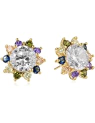 nOir Starburst Cubic Zirconia Stud Earrings
