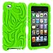 Neon Green Totem Cool Wave Design Silicone Skin Case Cover Accessory for Apple Ipod Touch 4th Generation 4g 4 8gb 32gb 64gb By Electromaster
