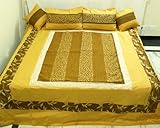 Home Furnishing Silk bed sheet Bedspread with Pillow & Cushion Covers