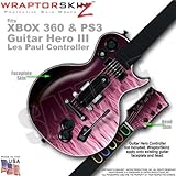 Fire Pink WraptorSkinz Skin fits XBOX 360 & PS3 Guitar Hero III Les Paul Co ....