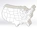 Chenille Kraft Company Whiteboard, USA Map, 12"x8", 2-Sided, 10/PK, White