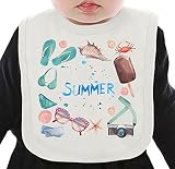 Summer ネクタイを有する有機ビブ Medium