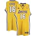 adidas Los Angeles Lakers #16 Pau Gasol Gold Home Swingman Basketball Jersey