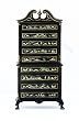 Dollhouse Miniature Chinosserie Tall Chest of Drawers