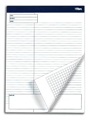 TOPS Docket Gold Planning Pad, Wide Rule, 8.5 x 11.75 Inches, White, 40-Sheet Pads (4 Pads per Pack) (77102)