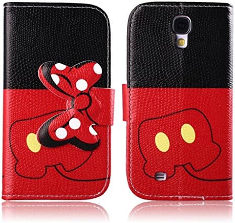tramsla Premium PU Leather Wallet Cute Bow-knot Flip Case Cover Folio Stand for Samsung Galaxy S4 i9500 - Case 1