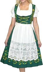 Cotton Dirndl   Waistline Lace Party Dress 