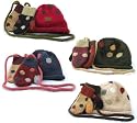 Warm Wool Roll Hat & Mitten Set with Dots - Fleece Lined Child Set