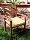 Indoor Furnitures item: Ewins Premium Indoor/Outdoor Dining Chair Cushion - Wheat