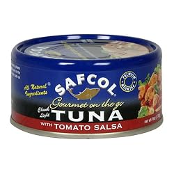 SAFCOL Chunk Light Tuna with Tomato Salsa, 6-Ounce Cans (Pack of 12)